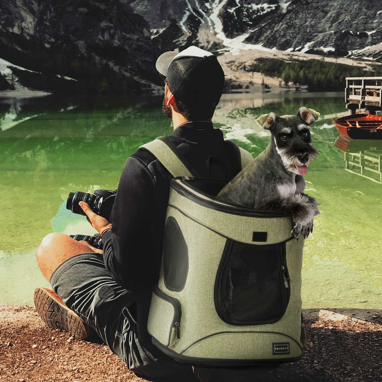 Petsfit Soft Pet Backpack Carrier For Hiking Dog Cat Carrier Bag petsfit-soft-pet-backpack-carrier-for-hiking-dog-cat-carrier-bag