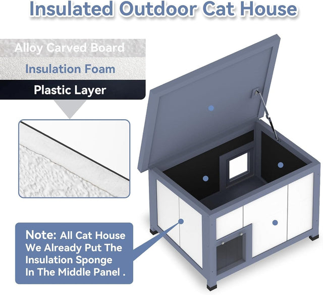 PETSFIT Large Catio Outdoor Cat Enclosure Weatherproof & Waterproof Outside Cat House - Pet Supplies
