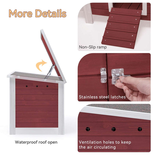 PETSFIT Large Chicken Coop For Sale with Perches Wooden Outdoor Weatherproof product image showing 7 649931d5 1d71 4218 87...