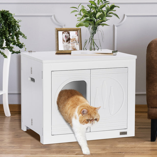 PETSFIT Cat Litter Box as Cat House Collapsible Use No Assembly Needed (Only available in the USA) product image showing c...