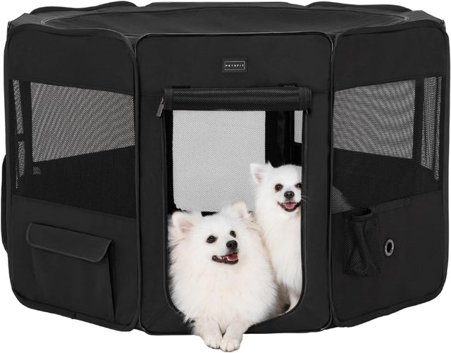 PETSFIT Dog Playpen And Crate Collapsible Portable PlayPen For Small Medium Dogs - Pet Supplies