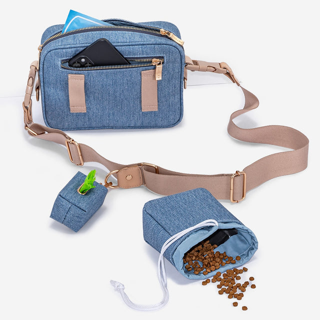 PETSFIT Denim Pet Crossbody Bag – Comfortable and easy to clean Crossbody Carrier for Small Pets