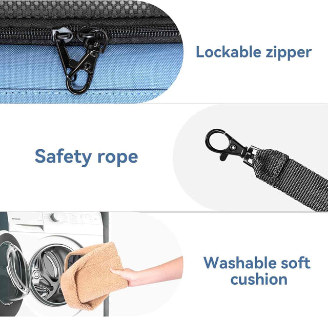 PETSFIT backpack pet carrier airline approved Upgraded Patented Car Buckle Blue - Pet Supplies