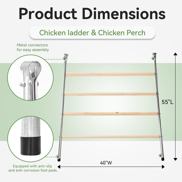 PETSFIT Chicken Roosting Perch Perfect for Backyard Poultry Chicken Perch for Coop Chicken Toys - PETSFIT STORE