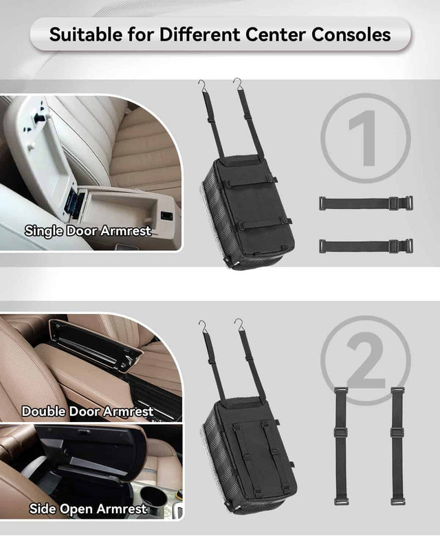 PETSFIT Dog Car Seat Center Console Up to 9 Lbs Black PETSFIT