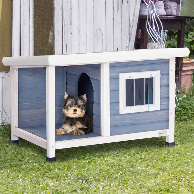 PETSFIT Outdoor Dog House Wooden for Small Dogs