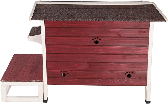 PETSFIT Feral Cat House For Sale Larger Design for 3 Adult Outdoor Cats Weatherproof-Pet Supplies