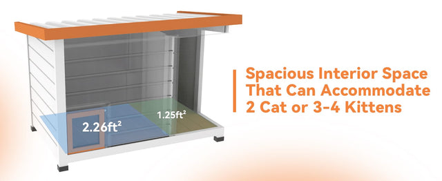 PETSFIT Heated Cat House Outdoor PETSFIT