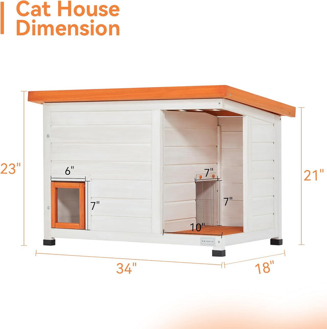 PETSFIT Heated Cat House Outdoor PETSFIT