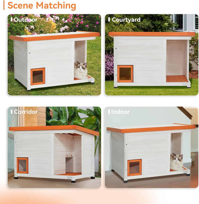 PETSFIT Heated Cat House Outdoor PETSFIT