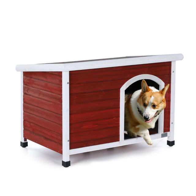 PETSFIT Weatherproof Wooden Outdoor Dog House PETSFIT STORE