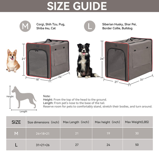 PETSFIT wire frame soft pet crate collapsible and portable