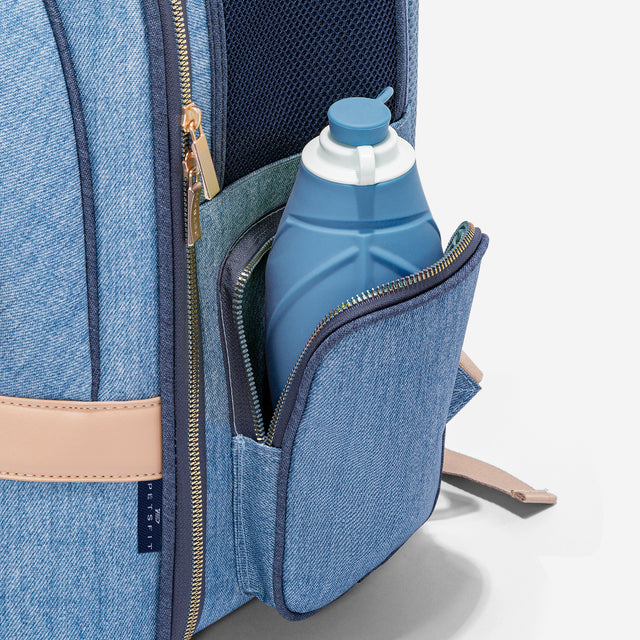 PETSFIT Vira Blazer Denim Backpack for Stylish Pets