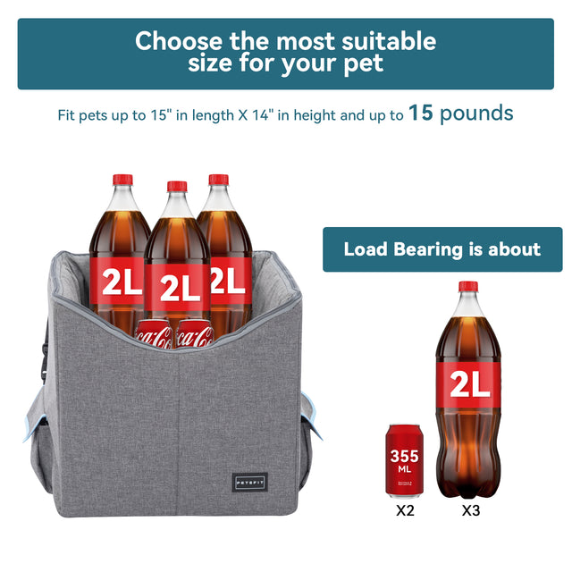 PETSFIT Dog Booster Car Seat front view for small dogs