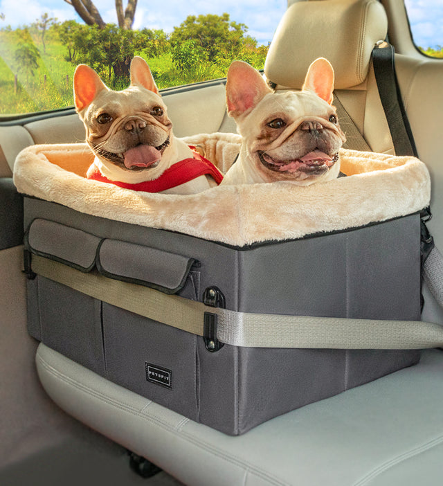 PETSFIT Dog Booster Car Seat For Dog Travel with Safety Belt