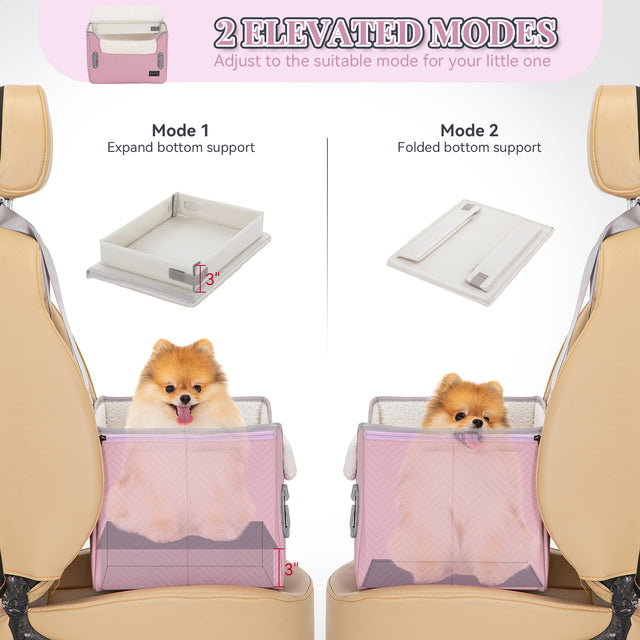 PETSFIT Dog Car Seat Pink