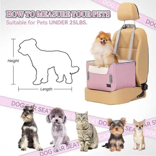 PETSFIT Dog Car Seat Pink