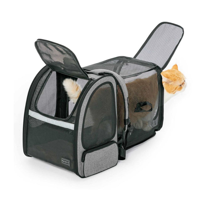 PETSFIT Expandable Backpack Carrier for Cats - Lightweight Design with Mesh Ventilation