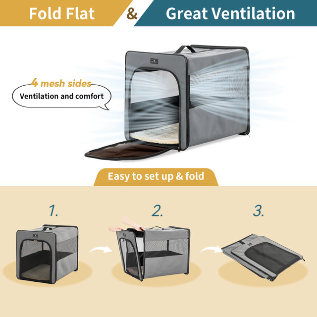 Close-up of the luxurious, soft, and fluffy gray fabric of the Petsfit indoor dog bed