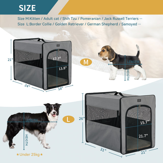 Large 36-inch gray Petsfit plush bed on a hardwood floor, showing its spacious size for big dogs