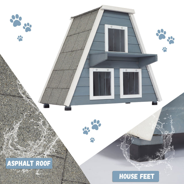 PETSFIT Weatherproof Outdoor Cat House – A spacious and secure shelter with a waterproof roof, insulated design, and escape door to keep your cats safe and comfortable.