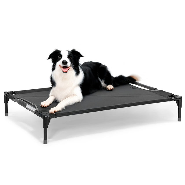 PETSFIT Elevated Dog Bed for Large Dogs product image showing simple low profile gray 4 137ba2a9 for petsfit.com