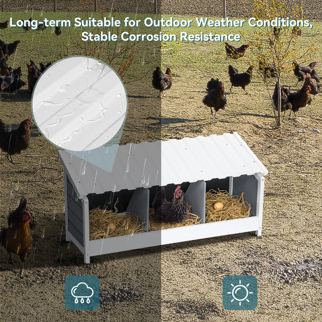 Triple hen nesting boxes for backyard chickens by PETSFIT