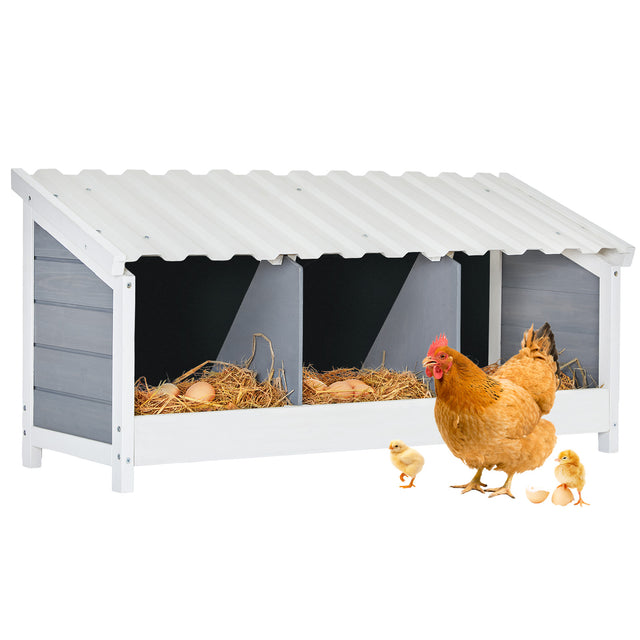 Triple hen nesting boxes for backyard chickens by PETSFIT