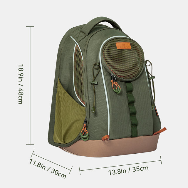 PETSFIT WildPath pet carrier backpack for small dogs and cats with waterproof TPU base, ideal for hiking and travel