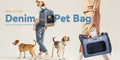 PETSFIT Pet Denim Fashion Backpack  ensures your pet can breathe easily and relax comfortably inside.