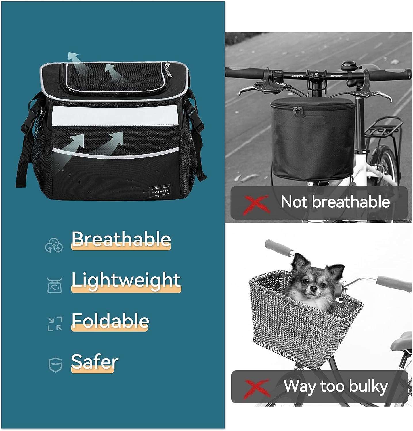 Petsfit-Dog-Bike-Basket-Dog-Car-Seat-with-Front-Pocket-06