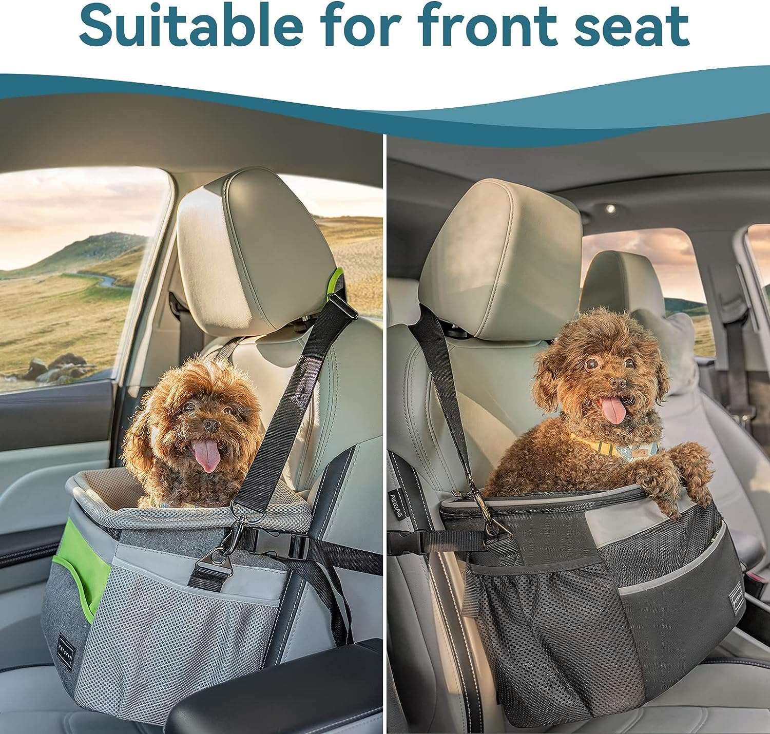 Petsfit-Dog-Bike-Basket-Dog-Car-Seat-with-Front-Pocket-09