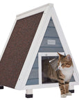 PETSFIT-Single-Story-Triangular-Cat-House-With-Foot-Stand-09