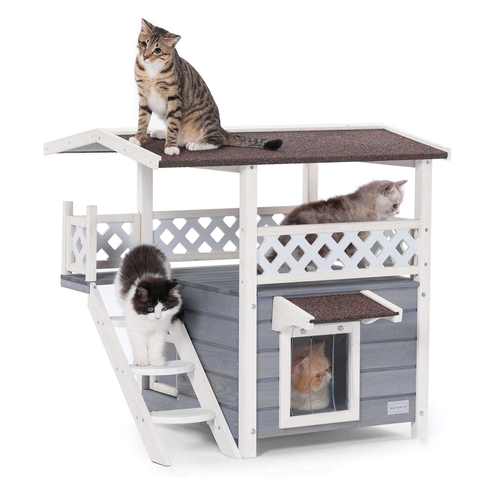 Petsfit-Cat-House-for-Outdoor-Feral-Cat-Shelter-for-1-2-Cats-03