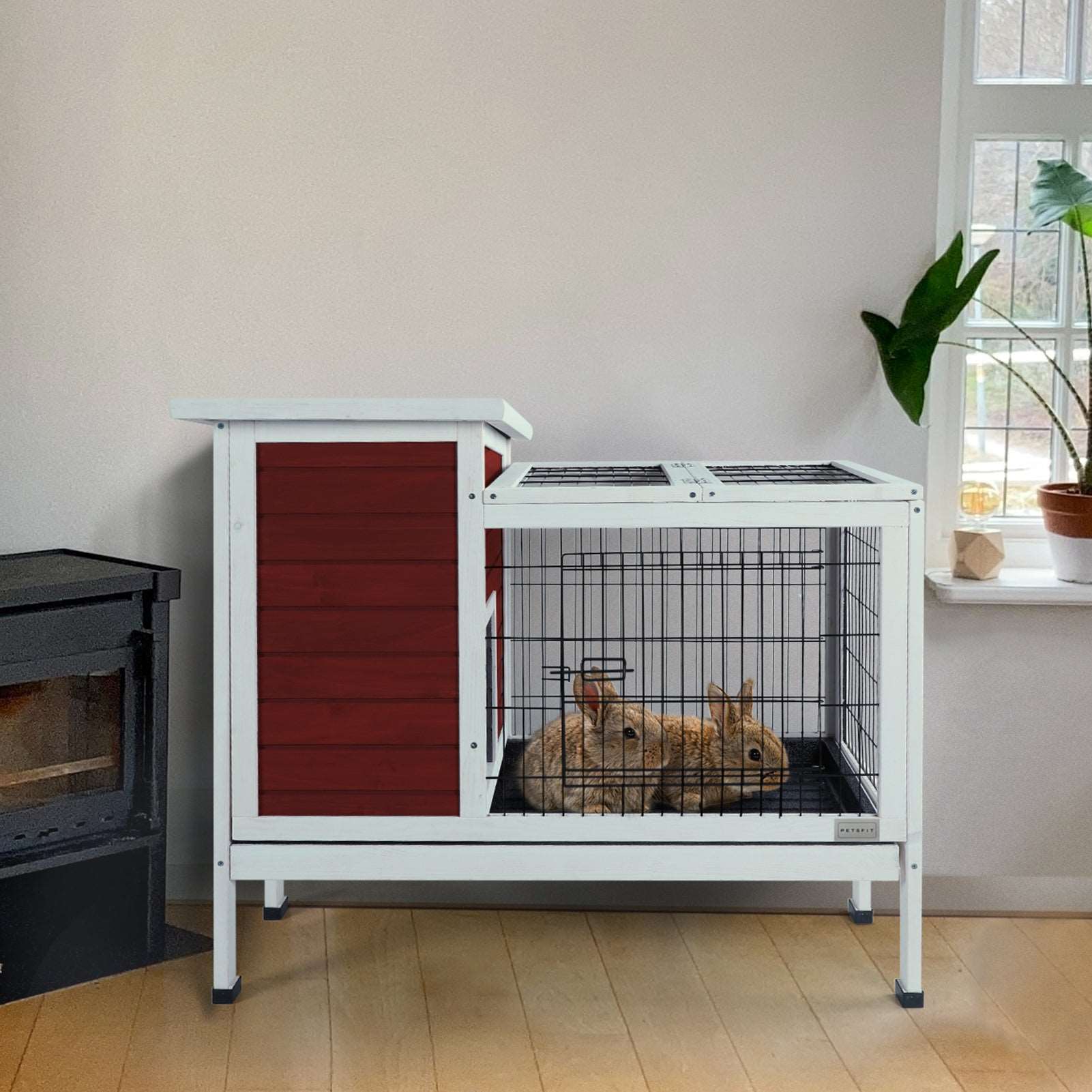Petsfit-Guinea-Pig-Cage-Rabbit-Hutch-with-Pull-Out-Tray-06