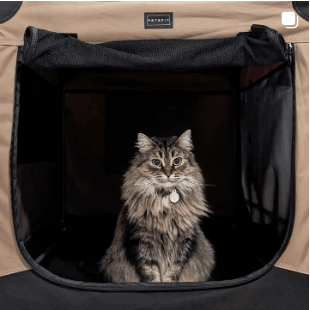 soft crate for cat brown