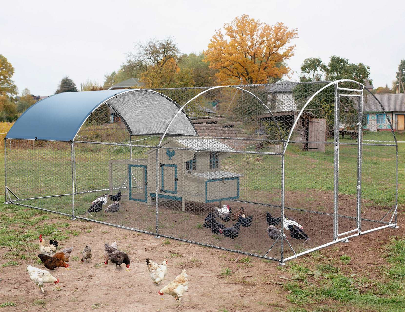 petsfit-chicken-coop-with-anti-rust-durable-steel-420d-anti-ultraviolet-waterproof-cover-large-walk-in-poultry-cage-chicken-pen-for-outdoor-farm-use-09