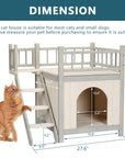 PETSFIT Best Diy Cats Puppy Small Animal Indoor House Gray Cage Wood - PETSFIT STORE