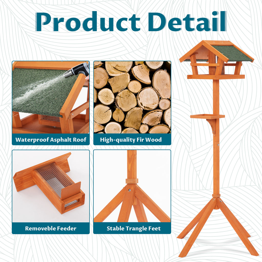 petsfit-outdoor-bird-feeder-stand-wooden-bird-table-tray-feeder-pole-hanger-for-outside-with-real-shingles-and-tripod-base-03