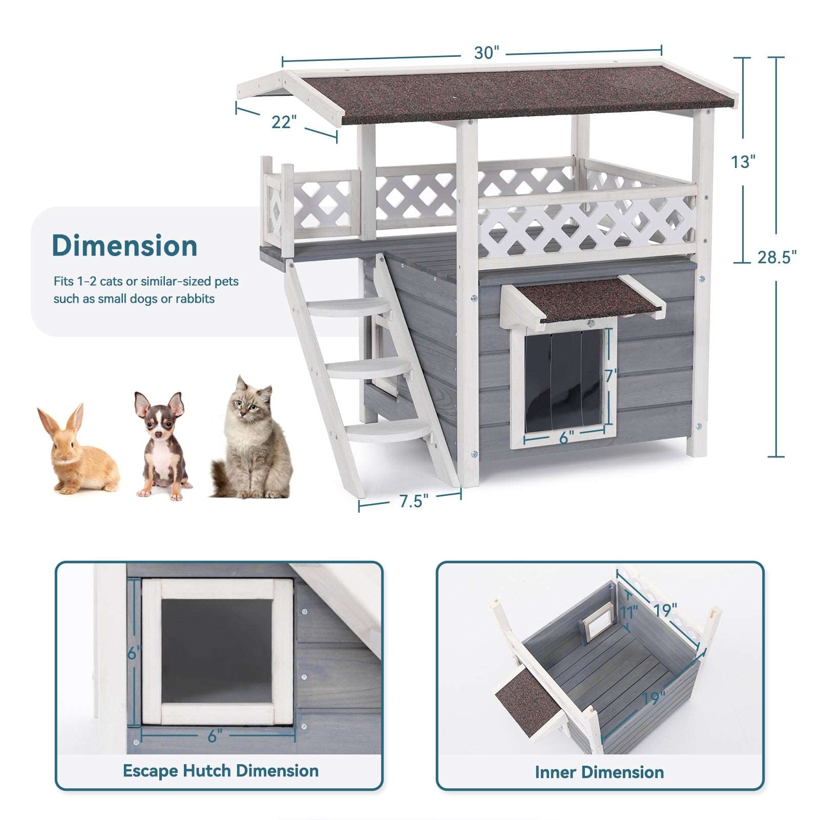 Petsfit-Cat-House-for-Outdoor-Feral-Cat-Shelter-for-1-2-Cats-09