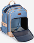 PETSFIT Trendy Denim Pet Carrier Backpack