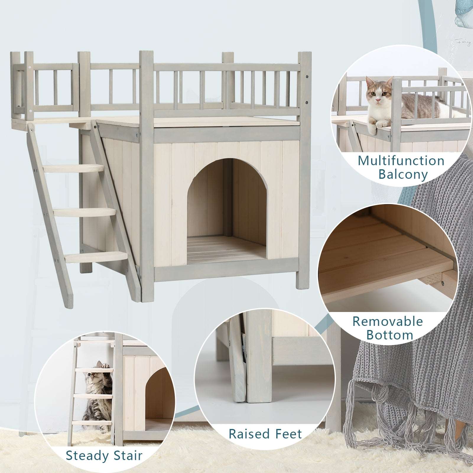 Petsfit-Cats-Puppy-Small-Animal-Indoor-House-Wood-04
