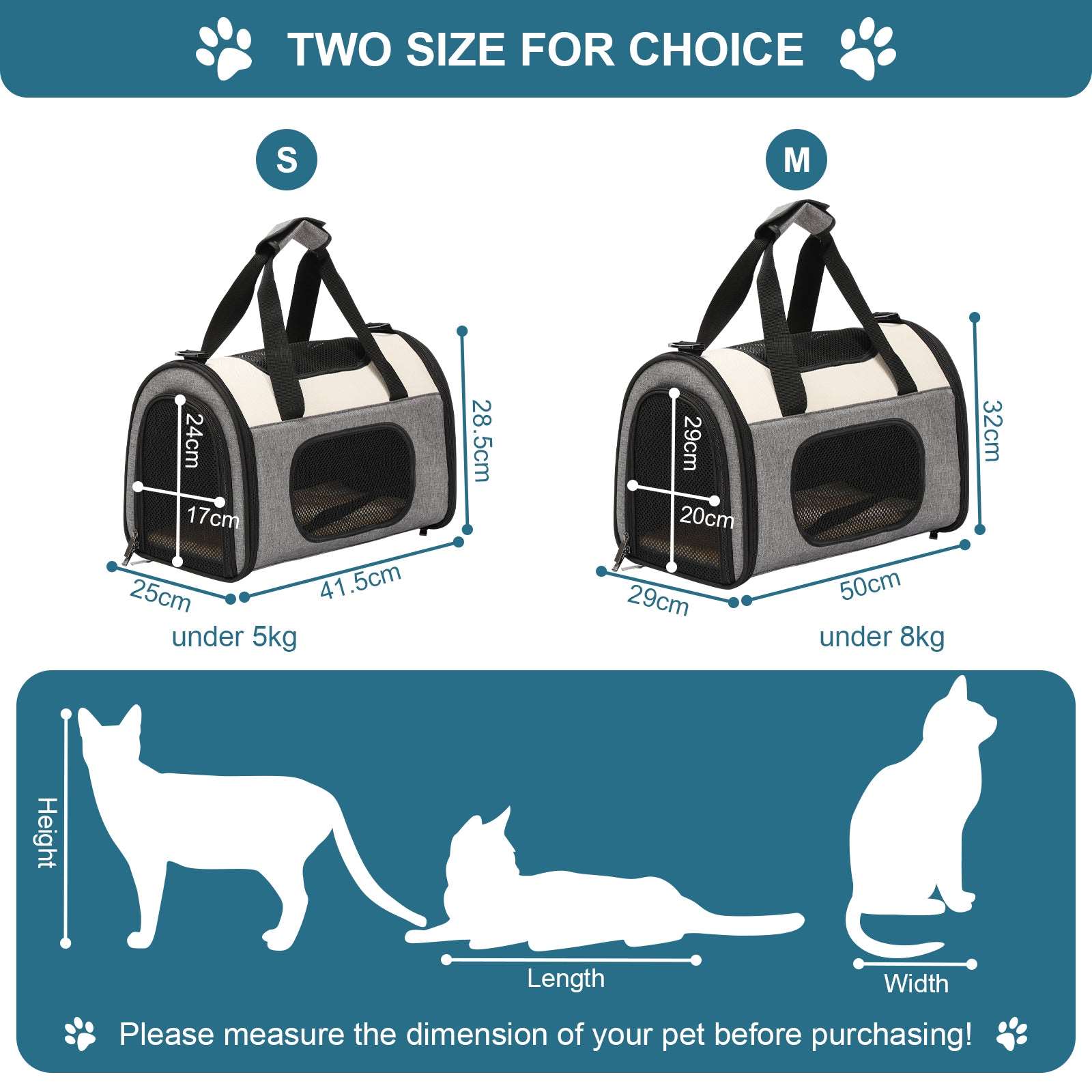 Petsfit-Cat-Carrier-Bag-Dog-Carriers-Self-Lock-Zipper-Opening-05