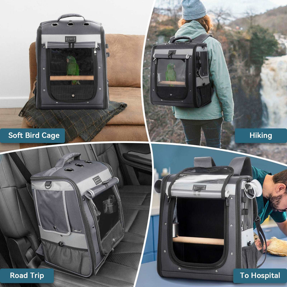 Large Bird Carrier Backpack with Perch for Sale