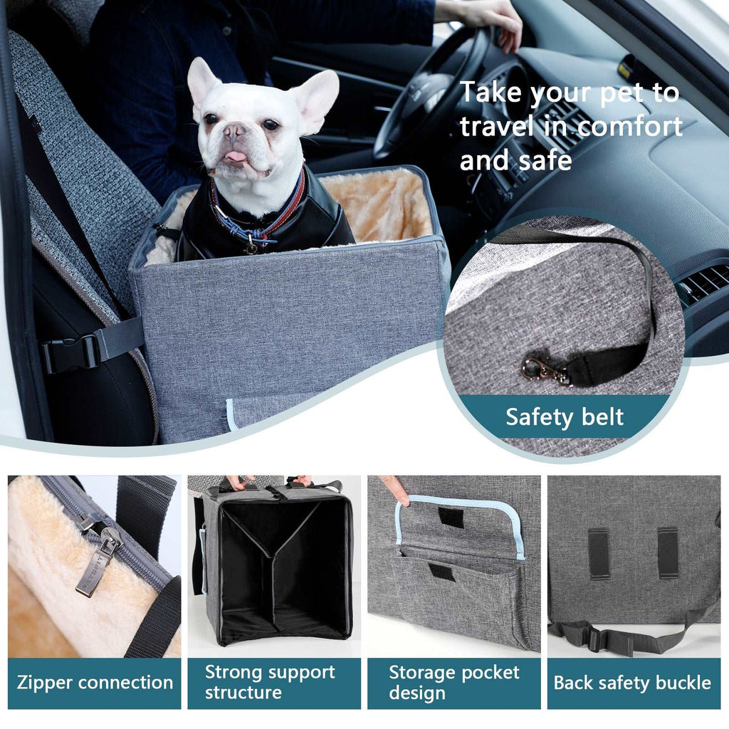 PETSFIT Dog Booster Seat For Car Pet Travel Booster Seat with Safety Belt - PETSFIT STORE