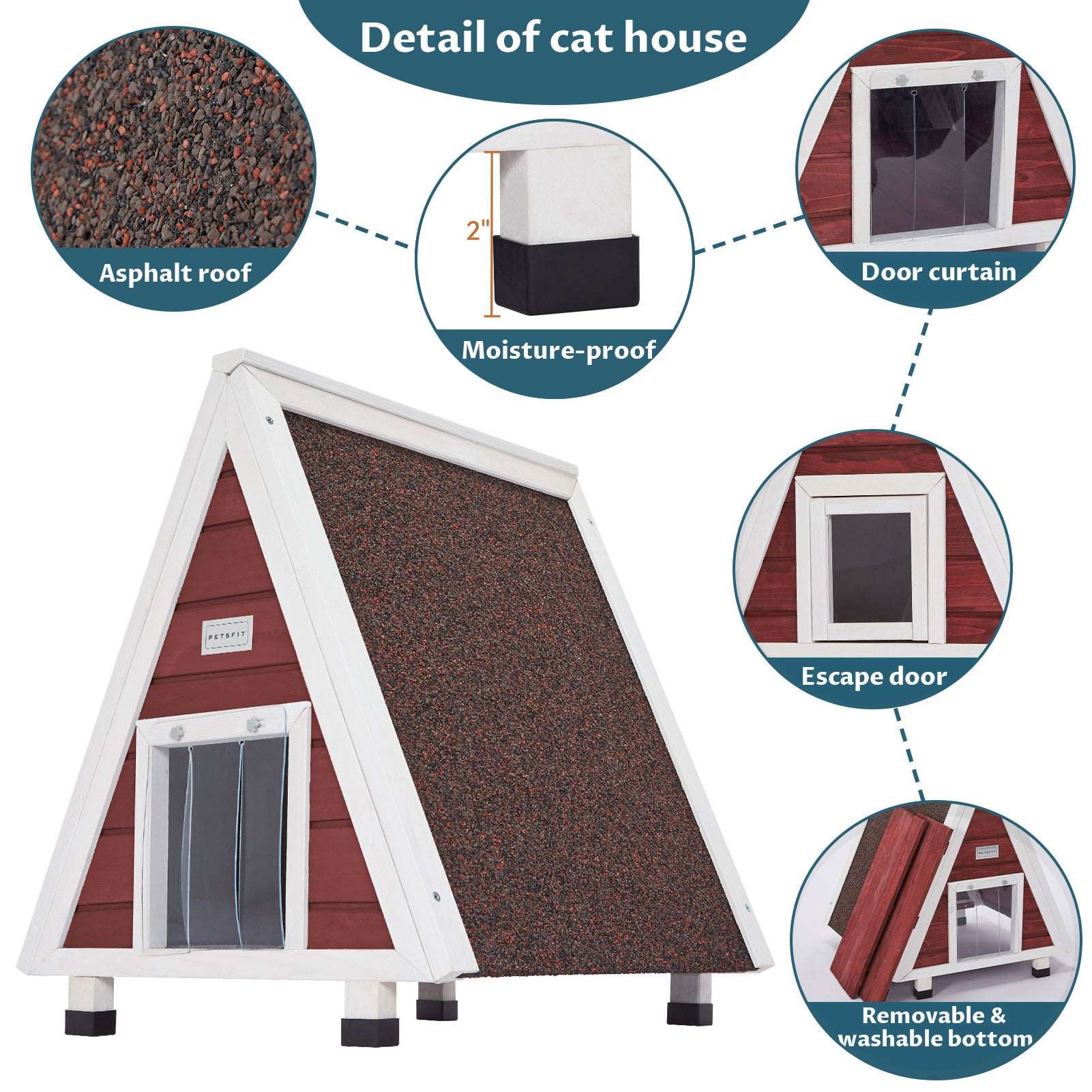 PETSFIT-Single-Story-Triangular-Cat-House-With-Foot-Stand-04