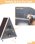 PETSFIT 2 Story Outdoor Cat House with Escape Door Indoor Pet House for Small Animal - PETSFIT STORE Pet Supplies