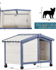 PETSFIT Waterproof PVC Roof Outdoor Dog House-动物/宠物用品