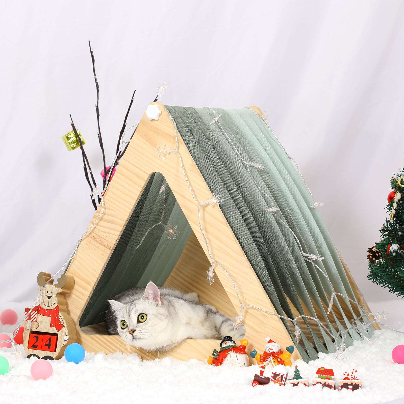Petsfit-Modern-Style-Wood-Cat-House-with-Soft-Mat-06