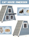 PETSFIT Outside Feral Cat House with Escape Door -  Pet Supplies